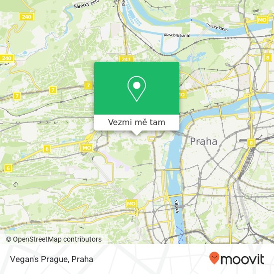 Vegan's Prague mapa