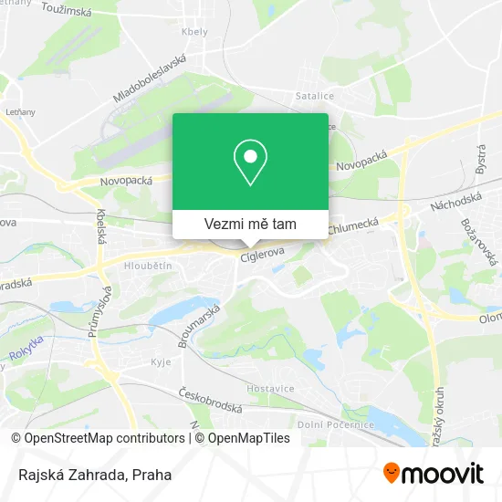 Rajská Zahrada mapa