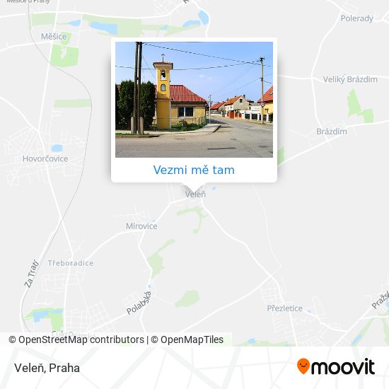 Veleň mapa