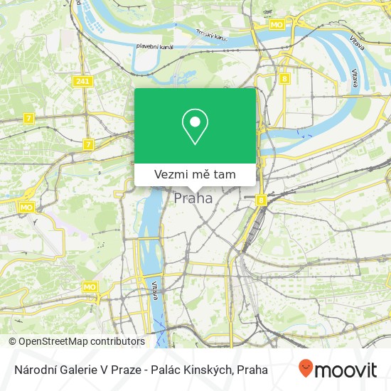 Národní Galerie V Praze - Palác Kinských mapa