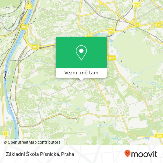 Základní Škola Písnická mapa