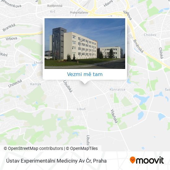 Ústav Experimentální Medicíny Av Čr mapa