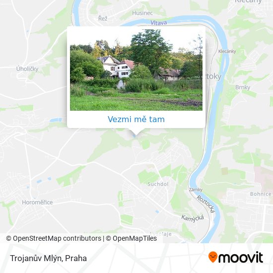 Trojanův Mlýn mapa