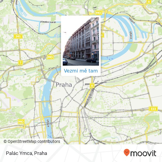 Palác Ymca mapa