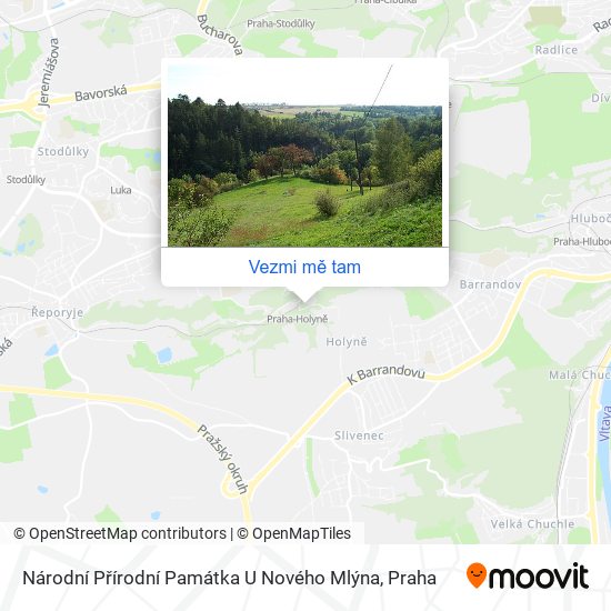 Národní Přírodní Památka U Nového Mlýna mapa