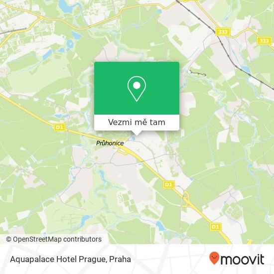 Aquapalace Hotel Prague mapa