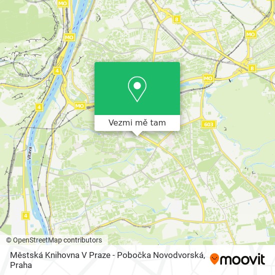 Městská Knihovna V Praze - Pobočka Novodvorská mapa