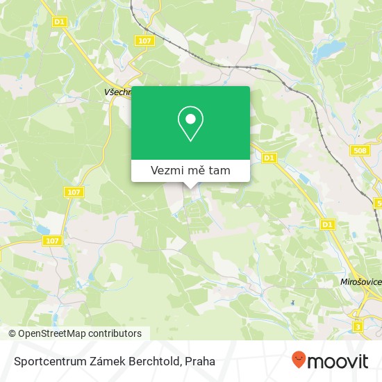 Sportcentrum Zámek Berchtold mapa