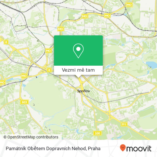 Památník Obětem Dopravních Nehod mapa