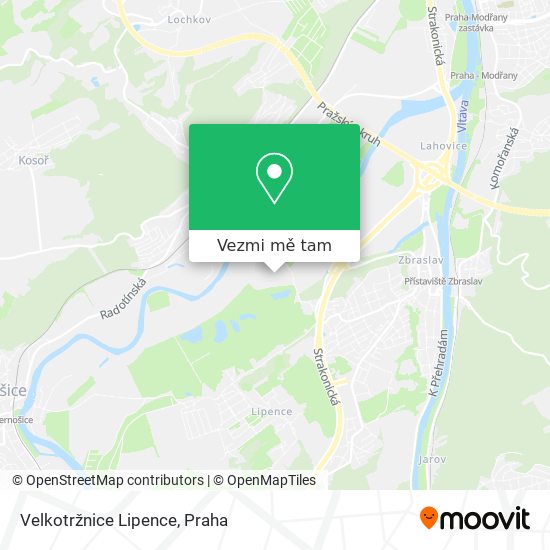 Velkotržnice Lipence mapa