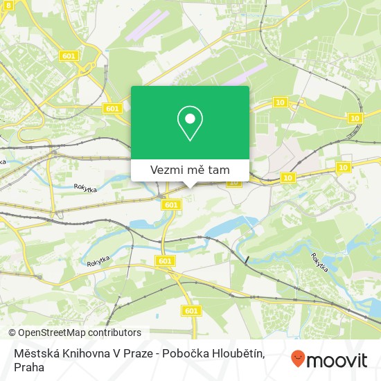 Městská Knihovna V Praze - Pobočka Hloubětín mapa