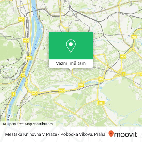 Městská Knihovna V Praze - Pobočka Vikova mapa