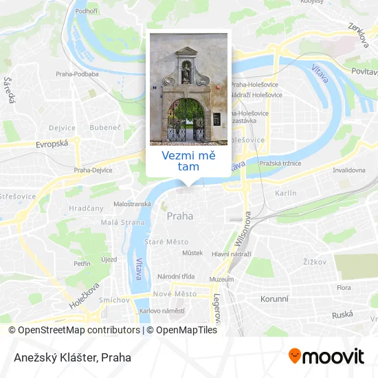 Anežský Klášter mapa