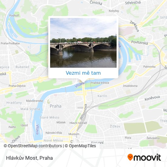 Hlávkův Most mapa