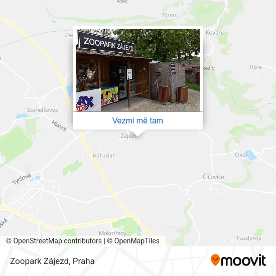 Zoopark Zájezd mapa