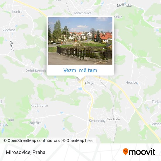Mirošovice mapa