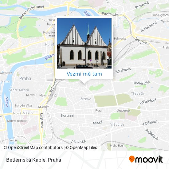 Betlémská Kaple mapa