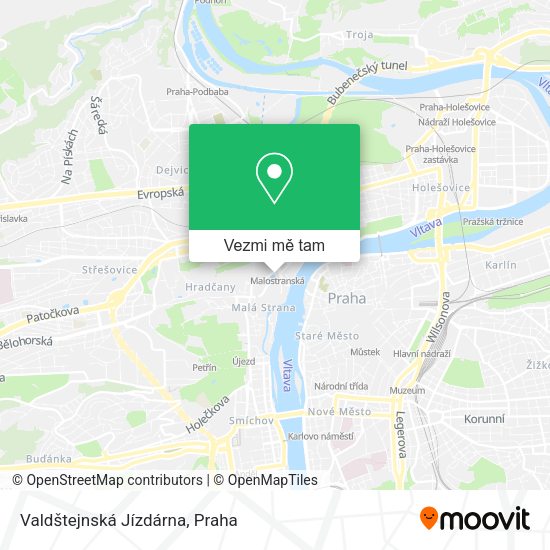 Valdštejnská Jízdárna mapa