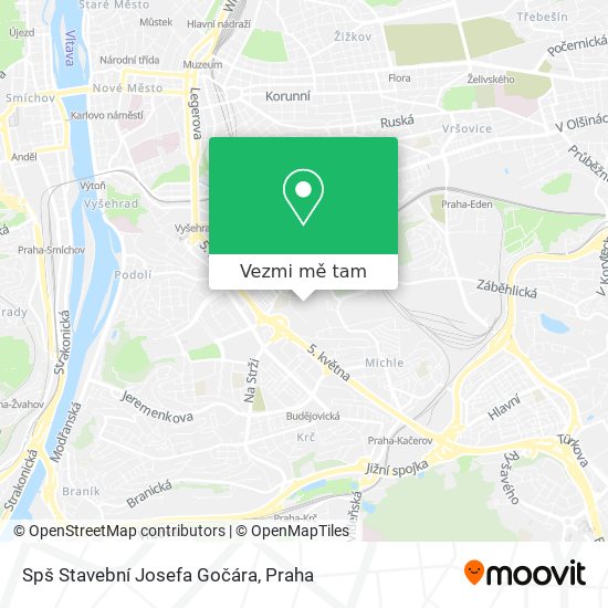 Spš Stavební Josefa Gočára mapa