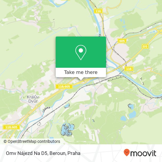 Omv Nájezd Na D5, Beroun mapa