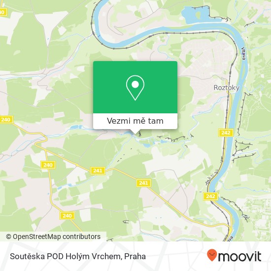 Soutěska POD Holým Vrchem mapa