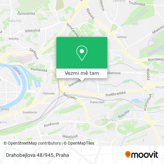 Drahobejlova 48/945 mapa