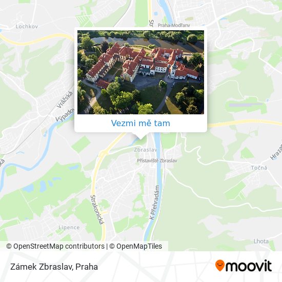 Zámek Zbraslav mapa