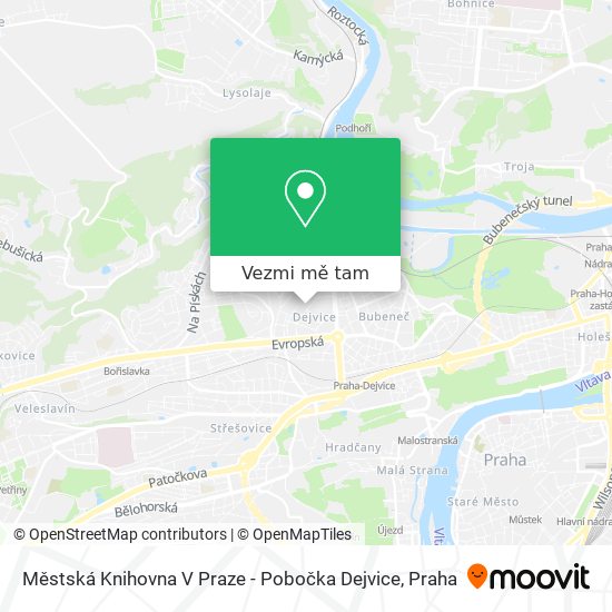 Městská Knihovna V Praze - Pobočka Dejvice mapa
