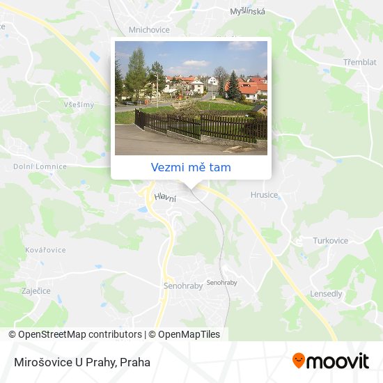 Mirošovice U Prahy mapa