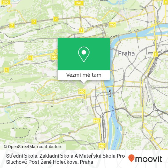 Střední Škola, Základní Škola A Mateřská Škola Pro Sluchově Postižené Holečkova mapa