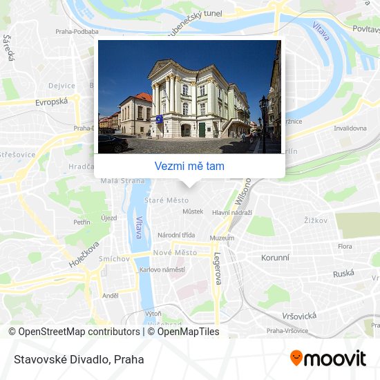Stavovské Divadlo mapa
