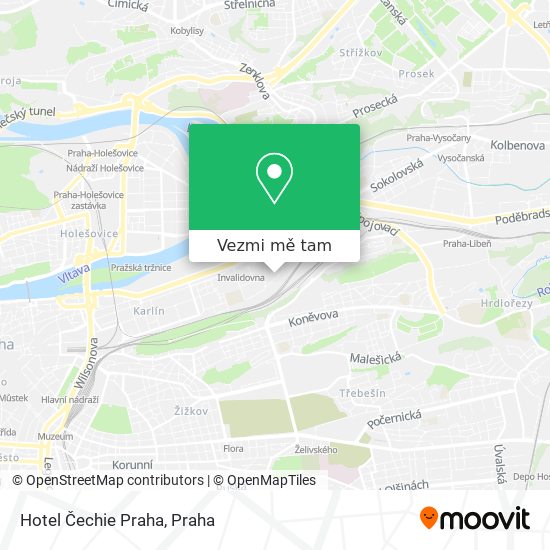 Hotel Čechie Praha mapa