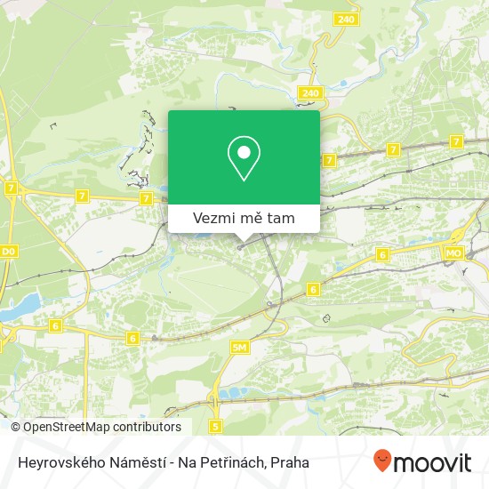 Heyrovského Náměstí - Na Petřinách mapa