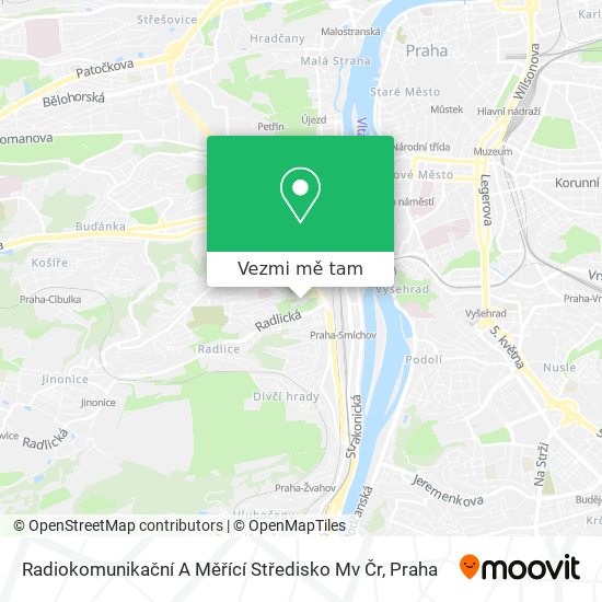 Radiokomunikační A Měřící Středisko Mv Čr mapa