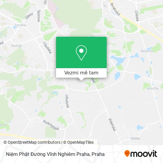 Niệm Phật Đường Vĩnh Nghiêm Praha mapa