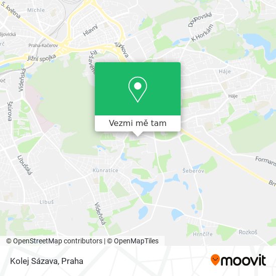 Kolej Sázava mapa