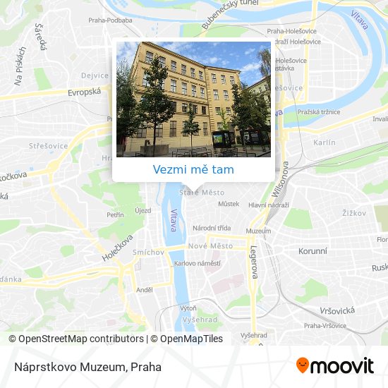 Náprstkovo Muzeum mapa