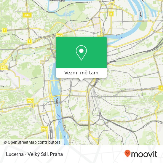 Lucerna - Velký Sál mapa