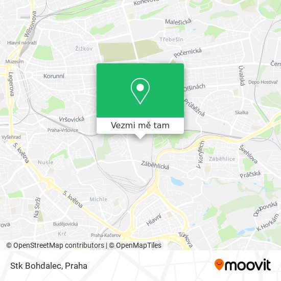Stk Bohdalec mapa