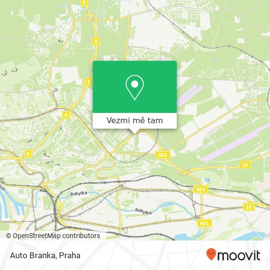 Auto Branka mapa