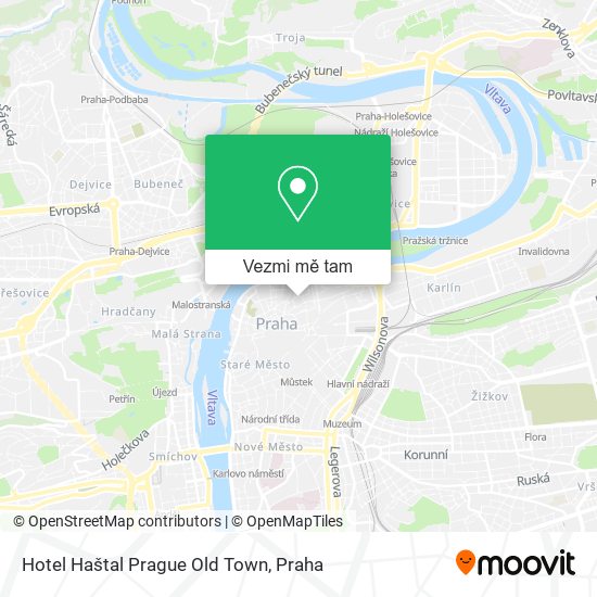 Hotel Haštal Prague Old Town mapa