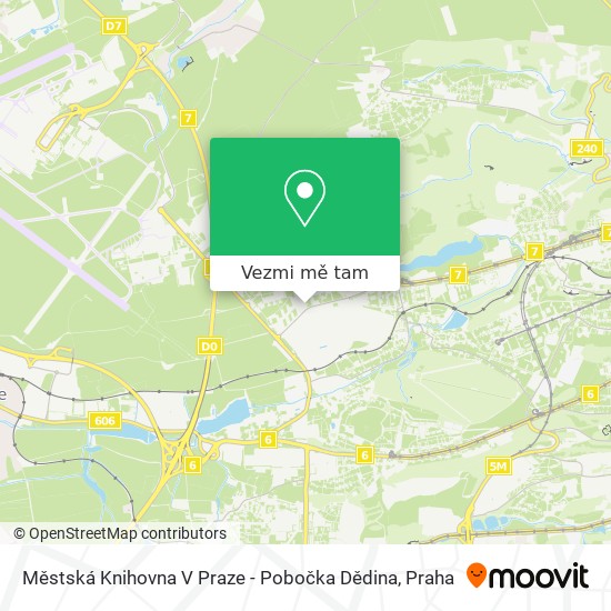 Městská Knihovna V Praze - Pobočka Dědina mapa