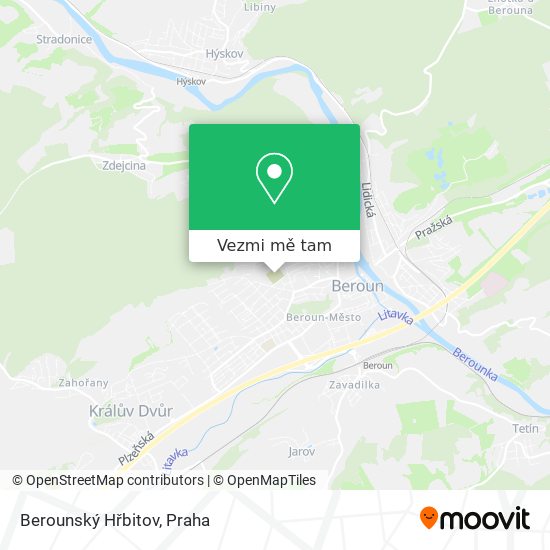 Berounský Hřbitov mapa