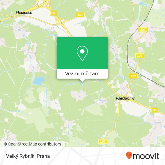 Velký Rybník mapa