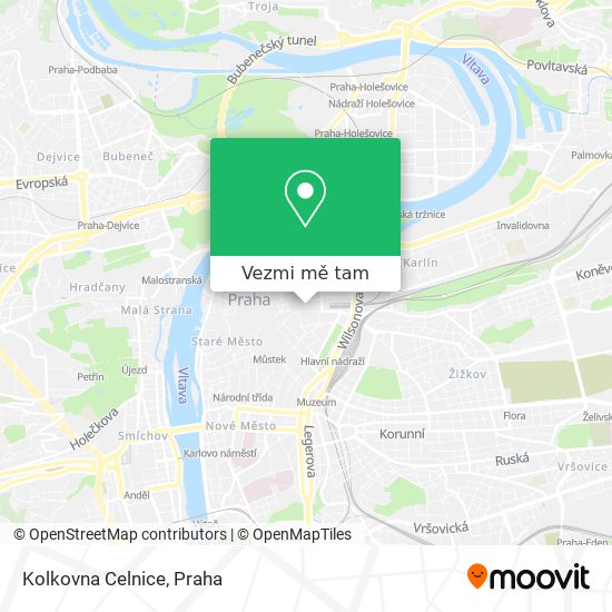Kolkovna Celnice mapa