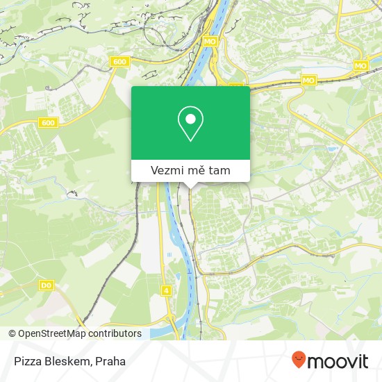 Pizza Bleskem mapa