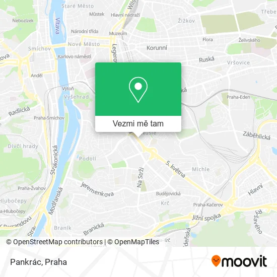 Pankrác mapa