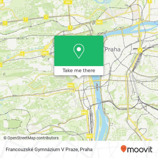 Francouzské Gymnázium V Praze mapa