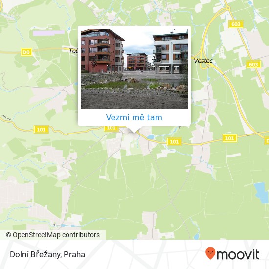 Dolní Břežany mapa