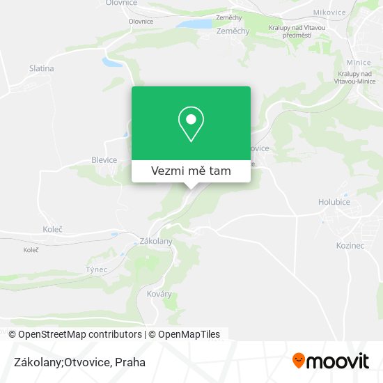 Zákolany;Otvovice mapa